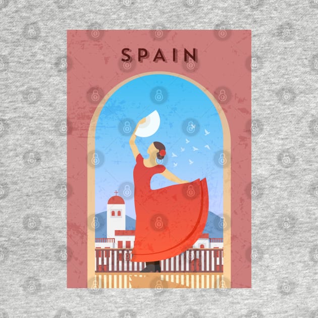 Spain. Retro travel poster by GreekTavern